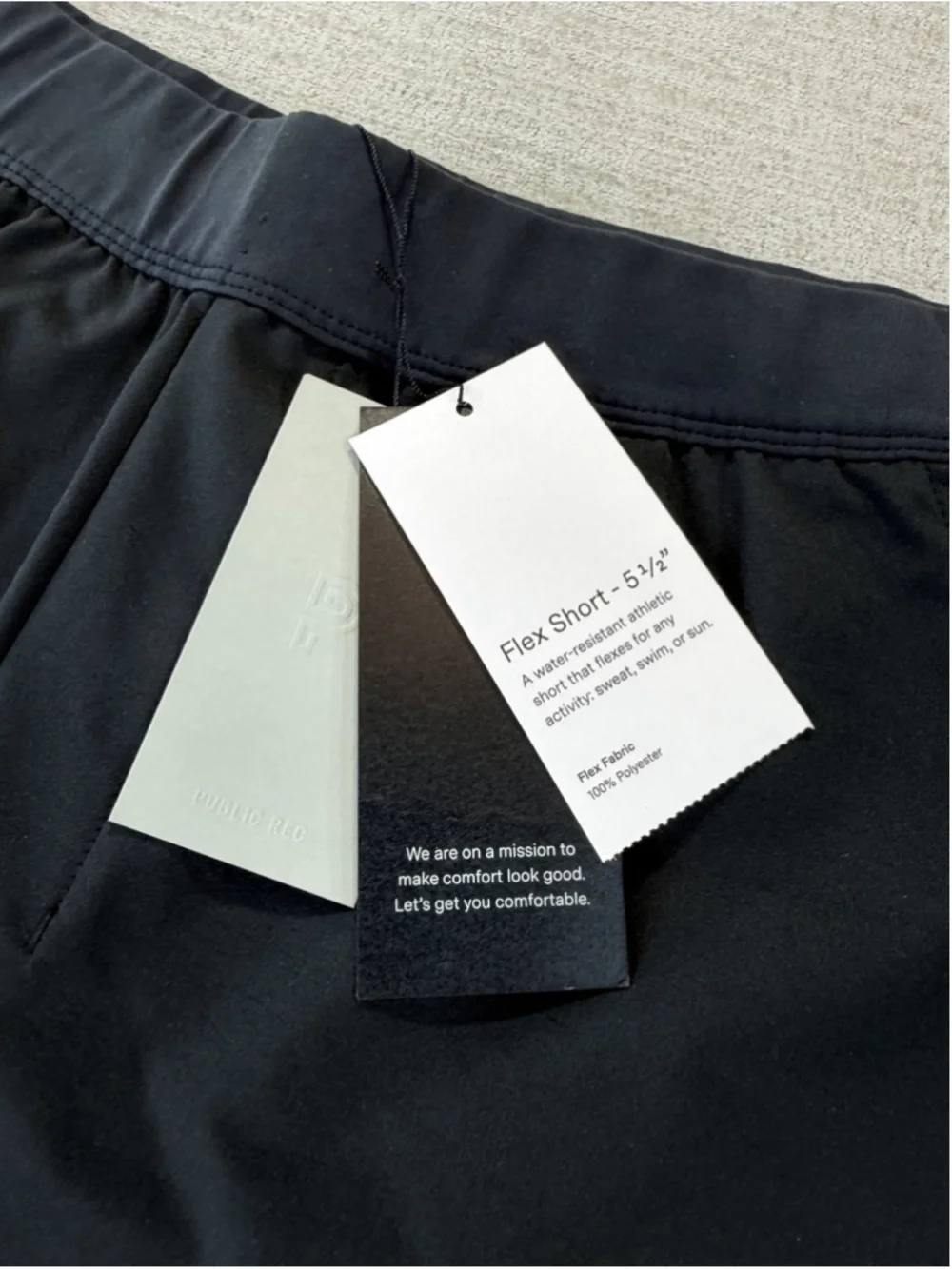 NWT Men’s Public Rec Flex Shorts 5.5 Inseam 36 Black Gym Workout Active Athletic